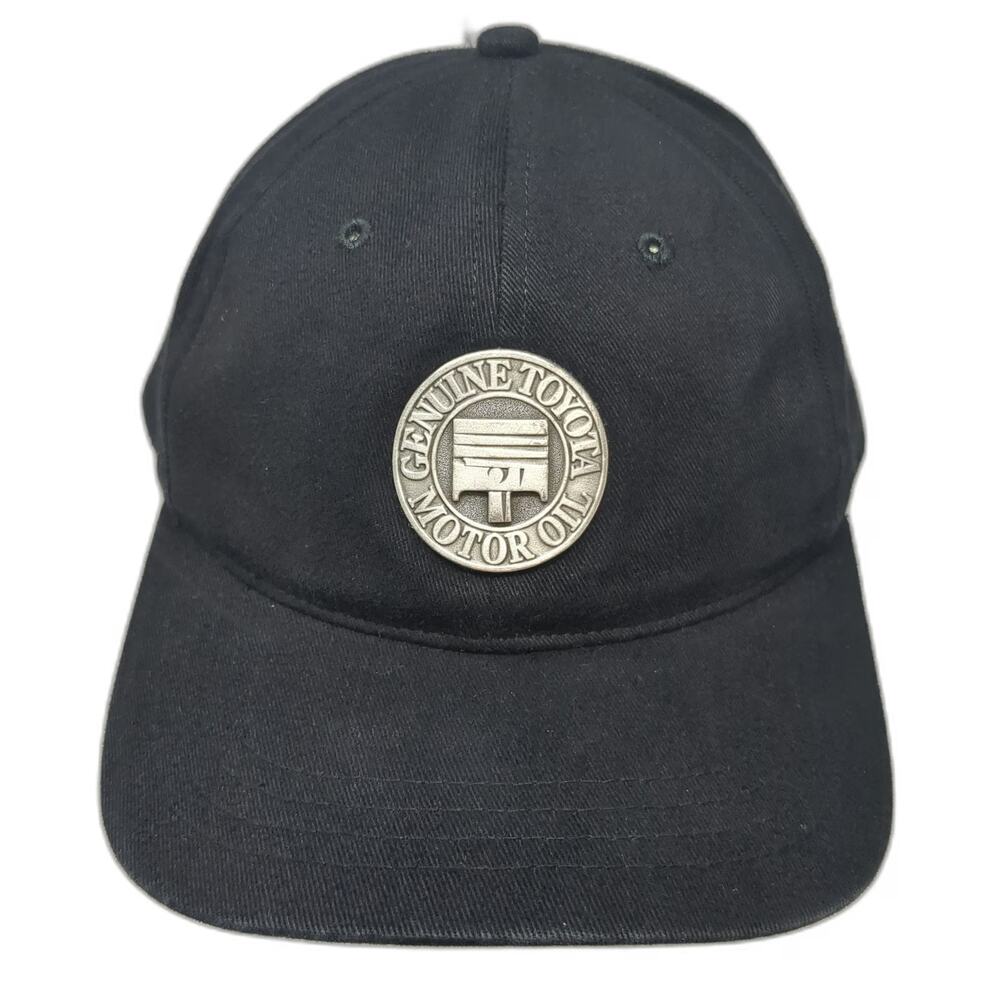 KP Baseball Cap Black One Size Toyota Motor Oil Piston Metal Medallion Hat